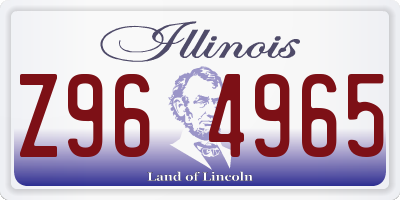 IL license plate Z964965