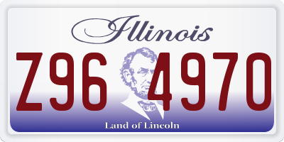 IL license plate Z964970