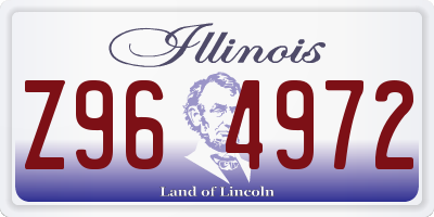 IL license plate Z964972