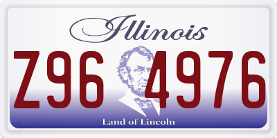 IL license plate Z964976