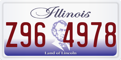IL license plate Z964978