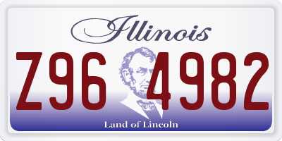 IL license plate Z964982
