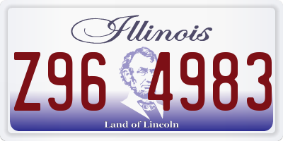 IL license plate Z964983