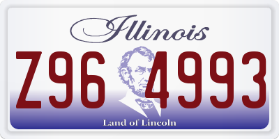 IL license plate Z964993