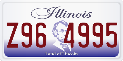 IL license plate Z964995