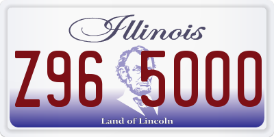 IL license plate Z965000