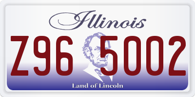 IL license plate Z965002