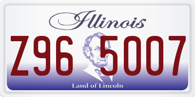 IL license plate Z965007