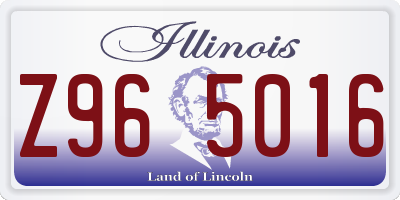 IL license plate Z965016