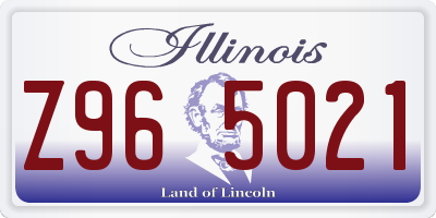 IL license plate Z965021