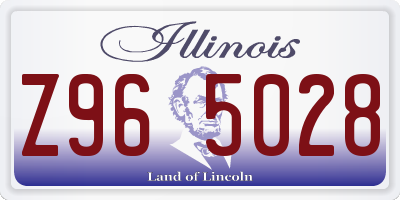 IL license plate Z965028