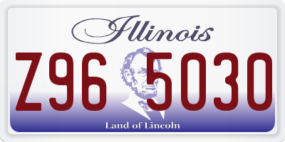 IL license plate Z965030