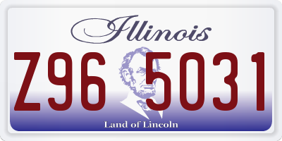 IL license plate Z965031