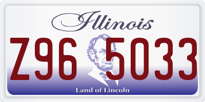 IL license plate Z965033