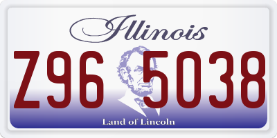 IL license plate Z965038