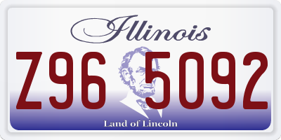 IL license plate Z965092