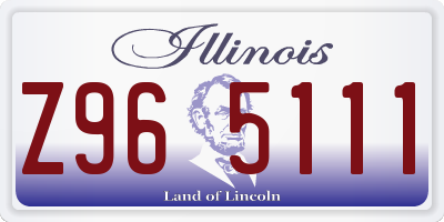 IL license plate Z965111