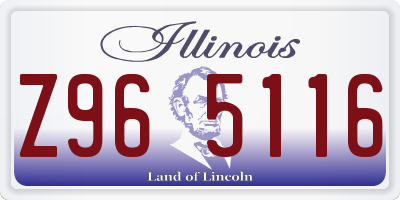 IL license plate Z965116