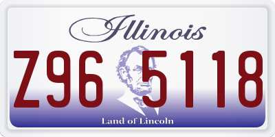 IL license plate Z965118