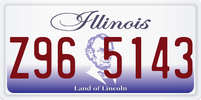 IL license plate Z965143