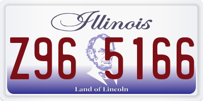 IL license plate Z965166