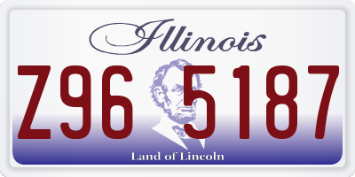 IL license plate Z965187