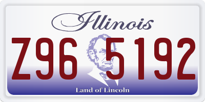 IL license plate Z965192