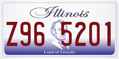 IL license plate Z965201