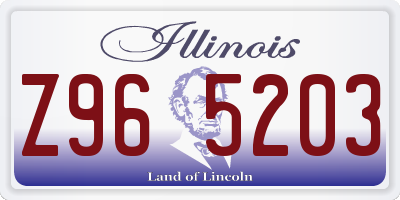 IL license plate Z965203