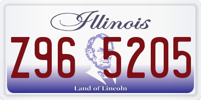 IL license plate Z965205