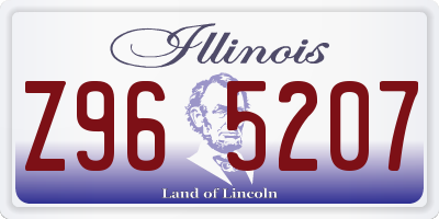 IL license plate Z965207