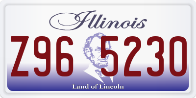 IL license plate Z965230