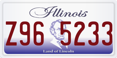 IL license plate Z965233