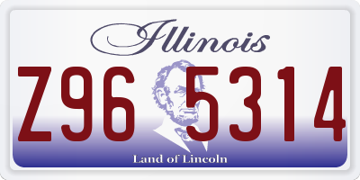IL license plate Z965314