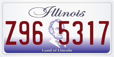 IL license plate Z965317