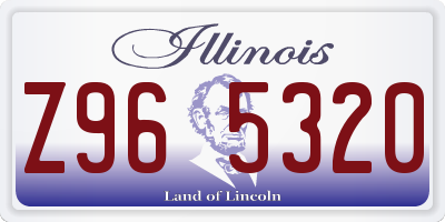 IL license plate Z965320