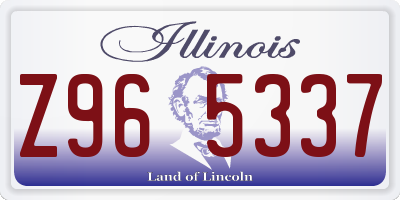IL license plate Z965337
