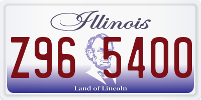 IL license plate Z965400