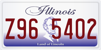 IL license plate Z965402