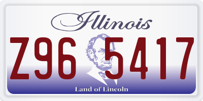 IL license plate Z965417