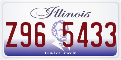 IL license plate Z965433