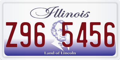 IL license plate Z965456