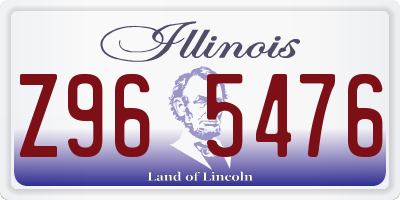 IL license plate Z965476