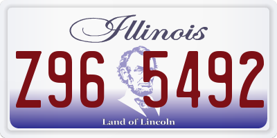 IL license plate Z965492