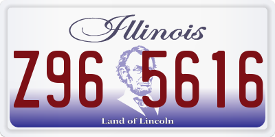 IL license plate Z965616