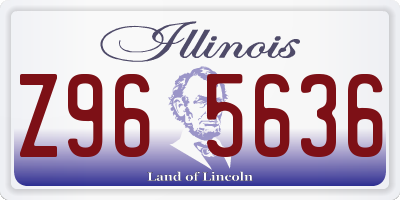 IL license plate Z965636