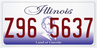 IL license plate Z965637