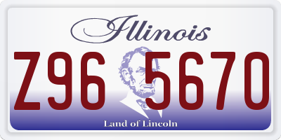 IL license plate Z965670