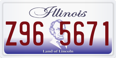 IL license plate Z965671