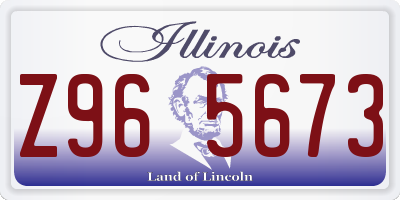 IL license plate Z965673